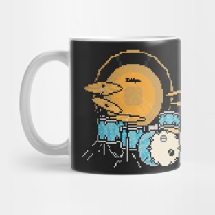 Pixel Blue Sparkle Drums with Gong Mug